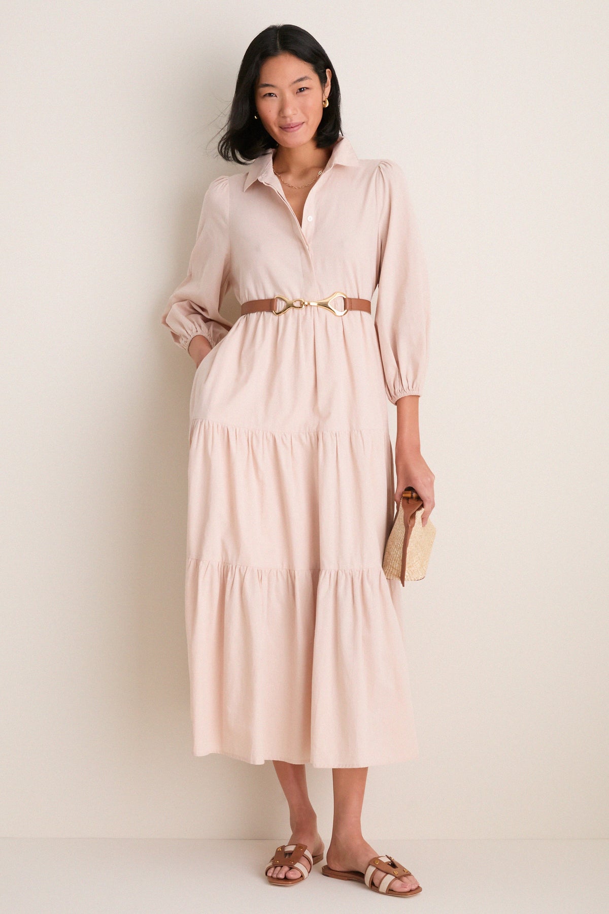Sandstone Cotton Mabel Maxi Dress